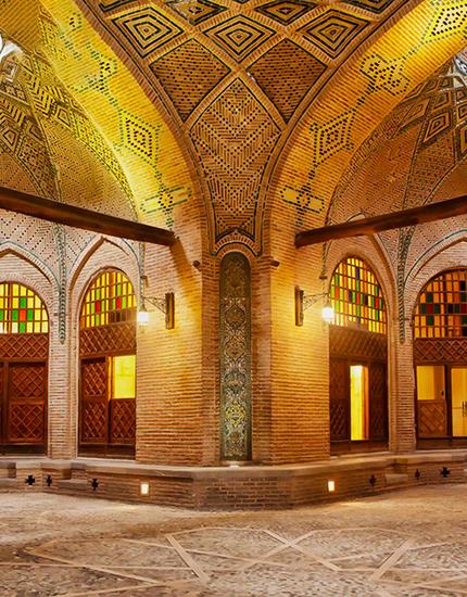 magnificent architecture Saraye Sa'd-o-Saltaneh